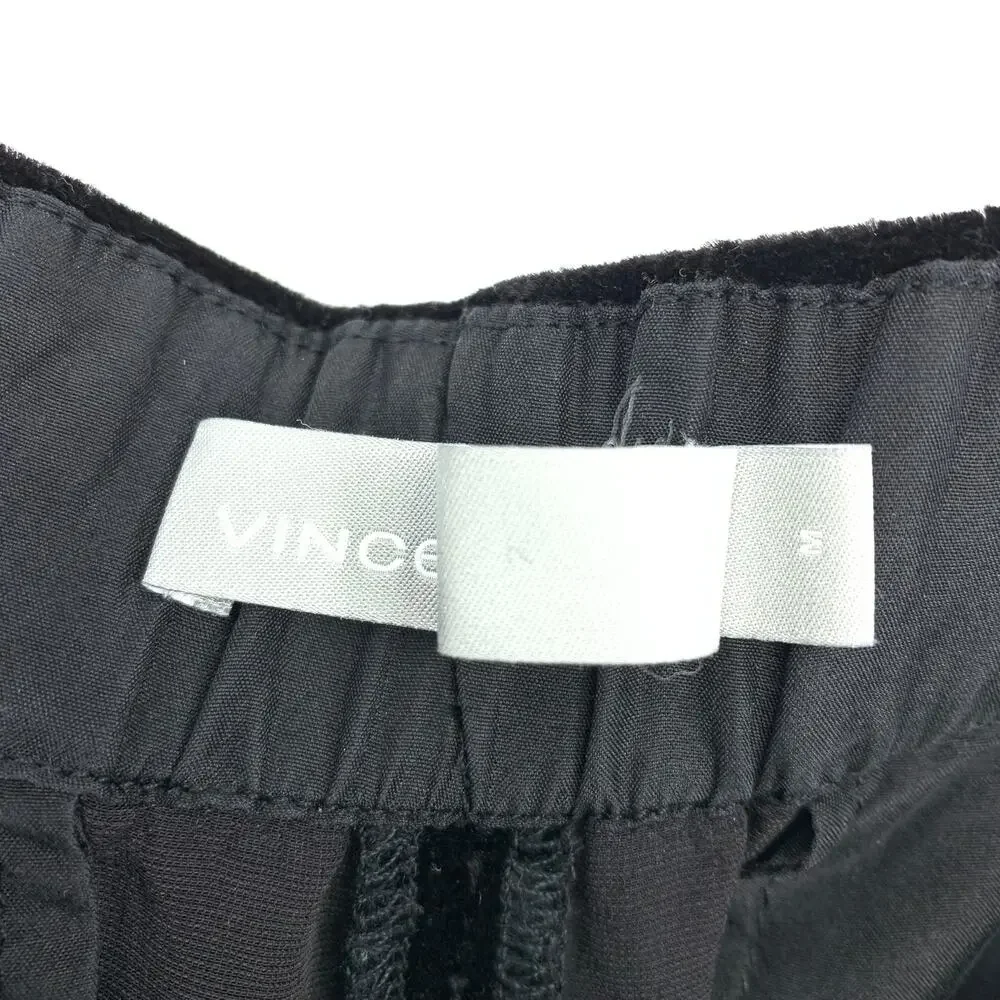Vince Pants Women's Size Medium High Waist Pull On Velvet Silk Black - Picture 5 of 6